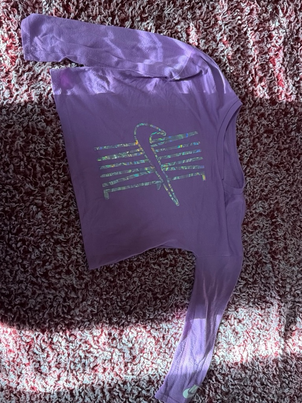 Nike Purple Crew Neck Tee with Mint Swoosh